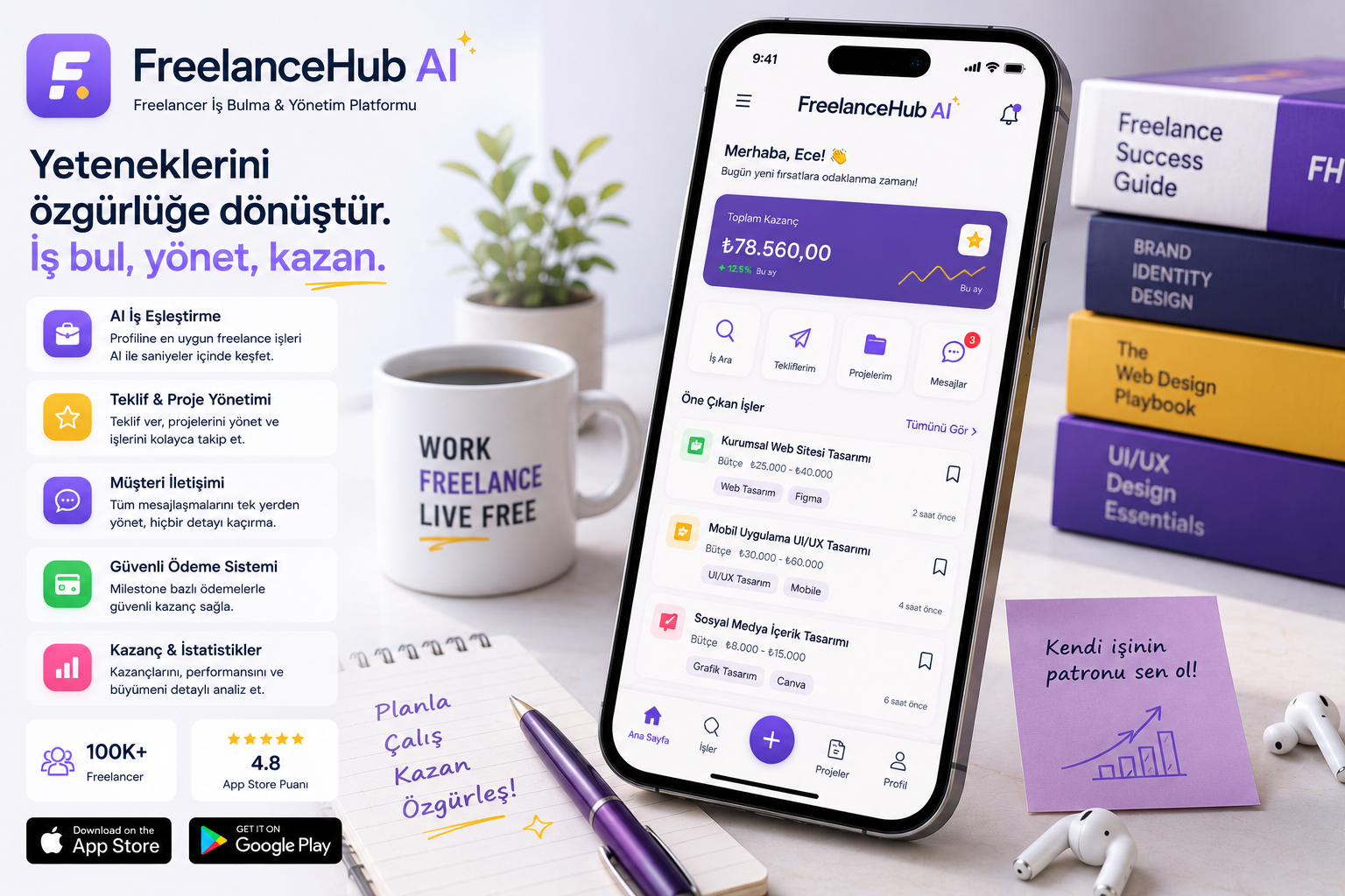 FreelanceHub AI — Freelancer İş Bulma & Yönetim Platformu