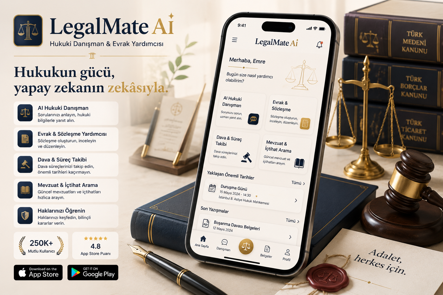 LegalMate AI — Hukuki Danışman & Evrak Yardımcısı