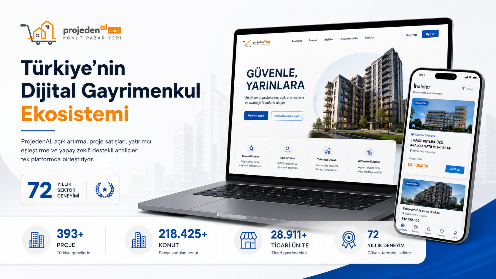 Projeden Al — Konut Pazar Yeri & Dijital Gayrimenkul Platformu