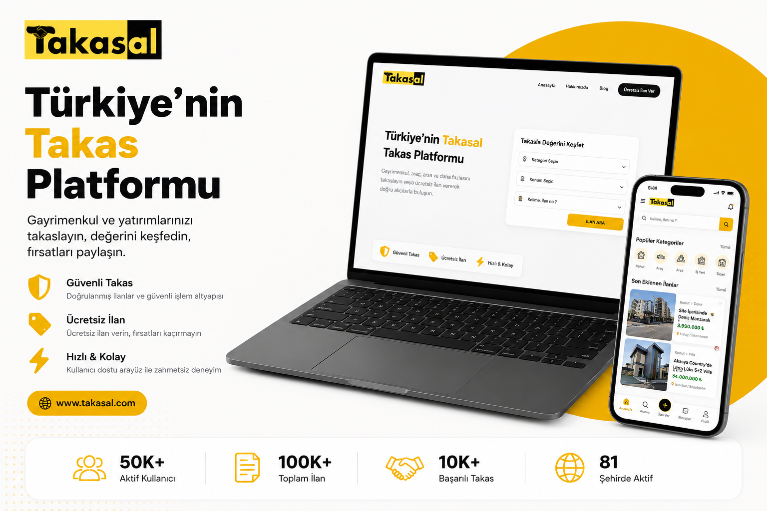 Takas Al — Akıllı Takas & İkinci El Pazaryeri
