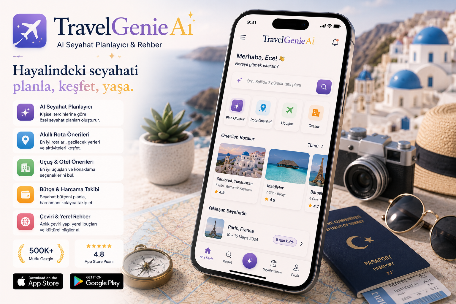 TravelGenie AI — Akıllı Seyahat Planlayıcı & Vize Rehberi